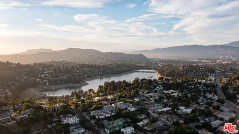 a view of lake with mountain