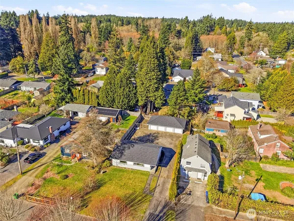 an aerial view of multiple house