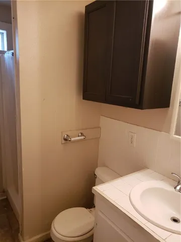 a bathroom with a sink and a toilet