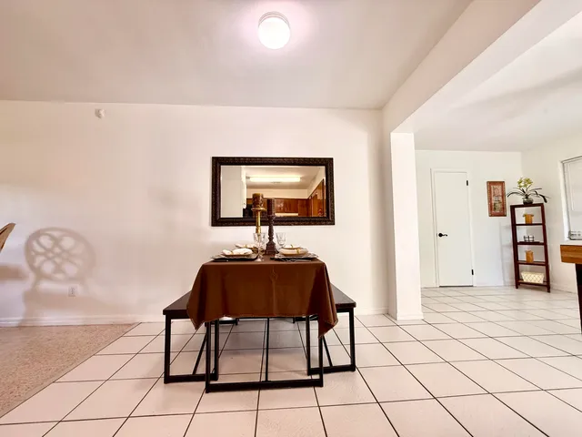 a workspace with furniture and window