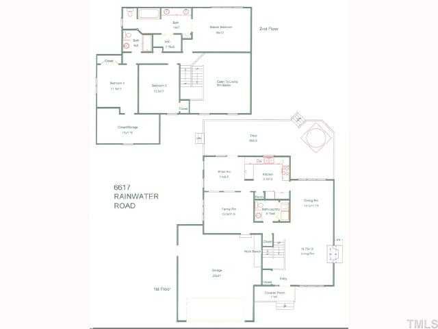 6617 Rainwater Road Raleigh, NC 27615 - Photo 12 of 12 Floor Plan of the home.