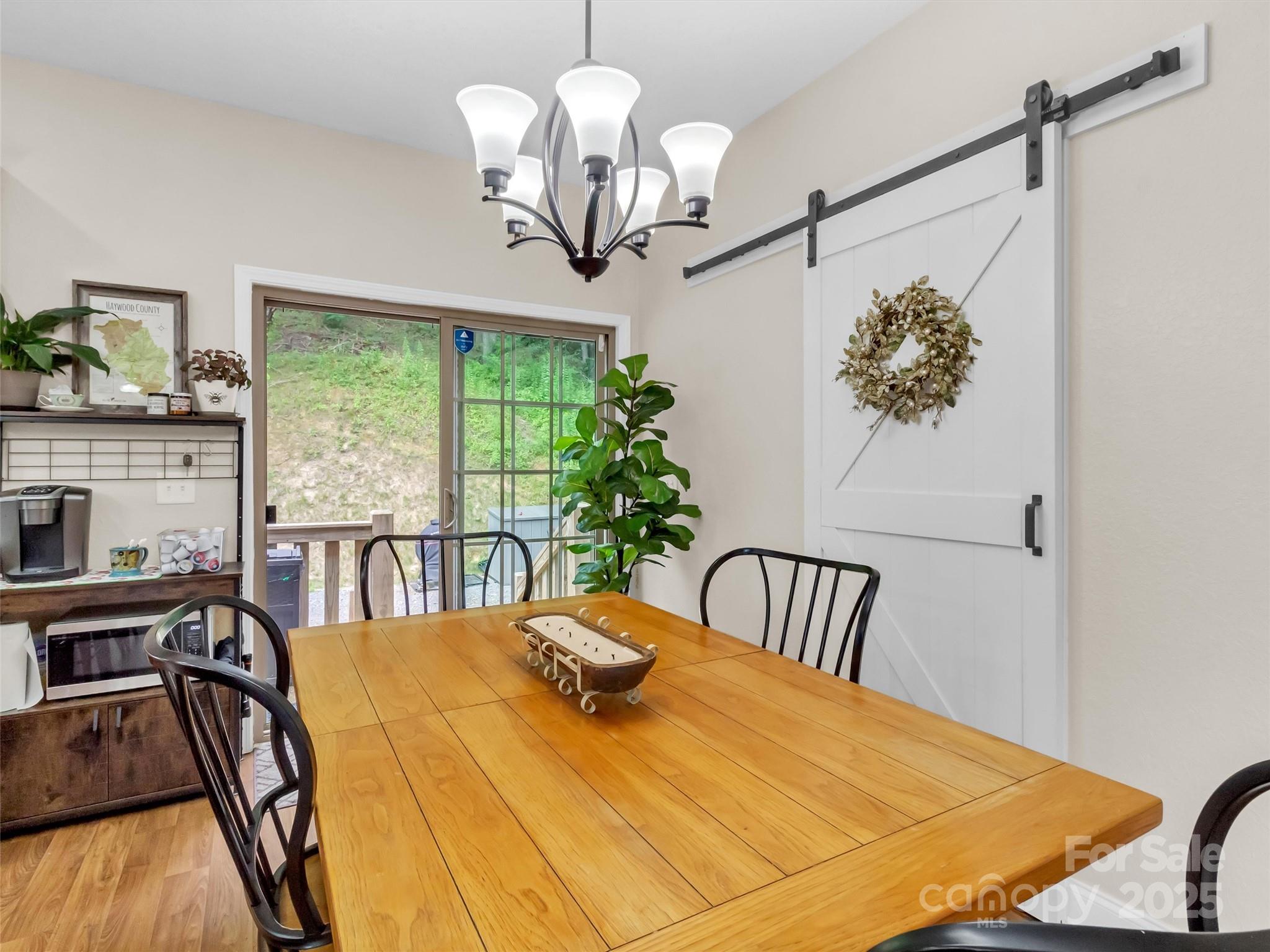 4823 Max Patch Road Clyde, NC 28721 - Photo 5 of 47 a view of a dining room with furniture window and outside view