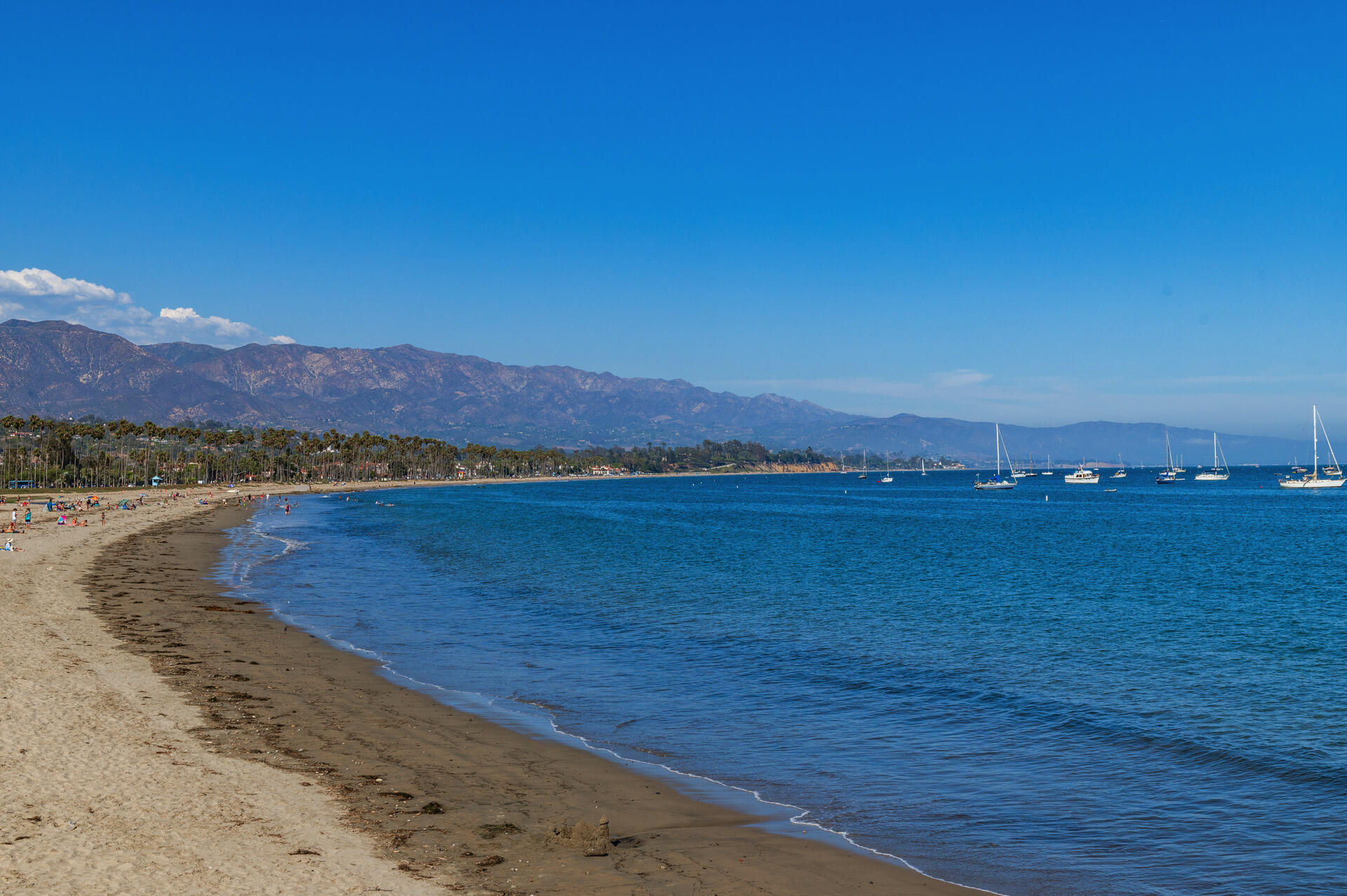 Undisclosed Address Santa Barbara, CA 93101 - Photo 18 of 27 a view of an ocean with a mountain in the background