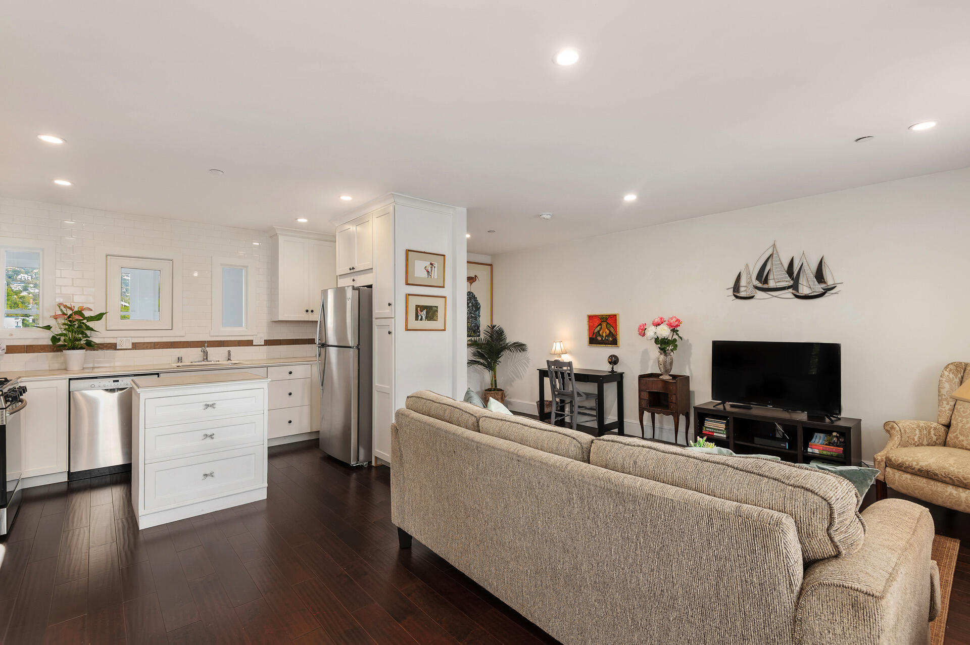 Undisclosed Address Santa Barbara, CA 93101 - Photo 10 of 27 a living room with furniture and a flat screen tv