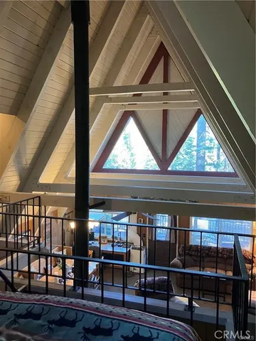 a bedroom with bed or furniture and a flat screen tv