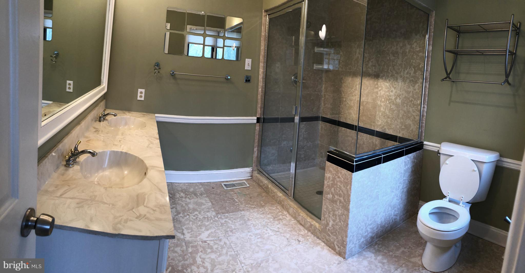 77 Amity Drive Wayne, PA 19087 - Photo 11 of 18 Master bath with double-vanity and large shower