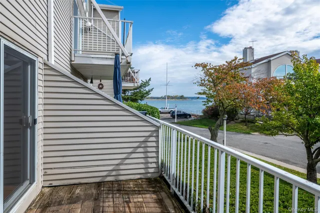a balcony view with a sink