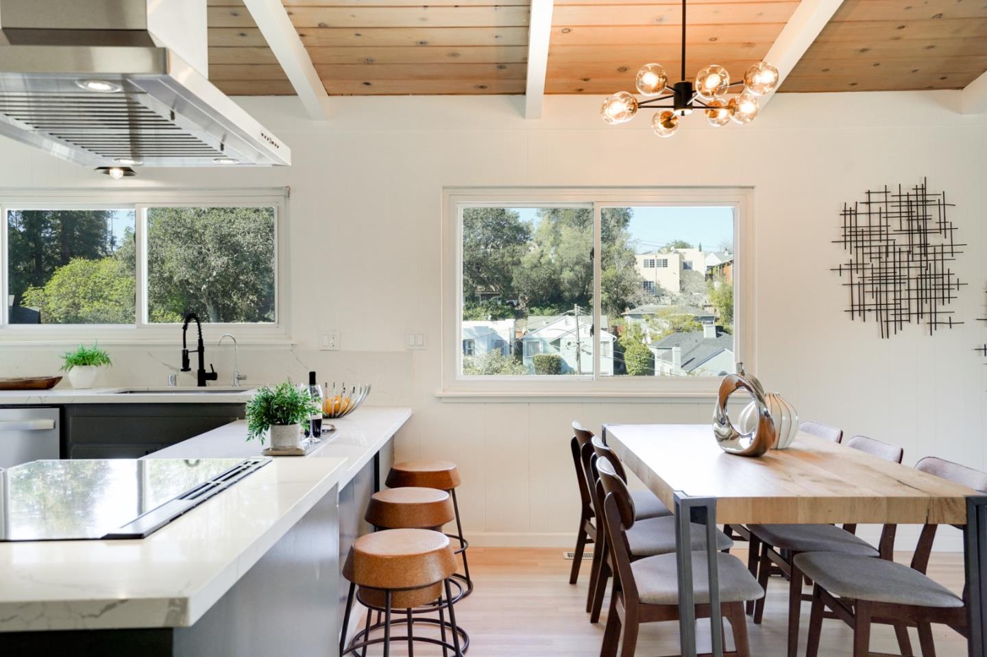 4615 Redding Street Oakland, CA 94619 - Photo 8 of 49 a dining room with furniture a window and a chandelier