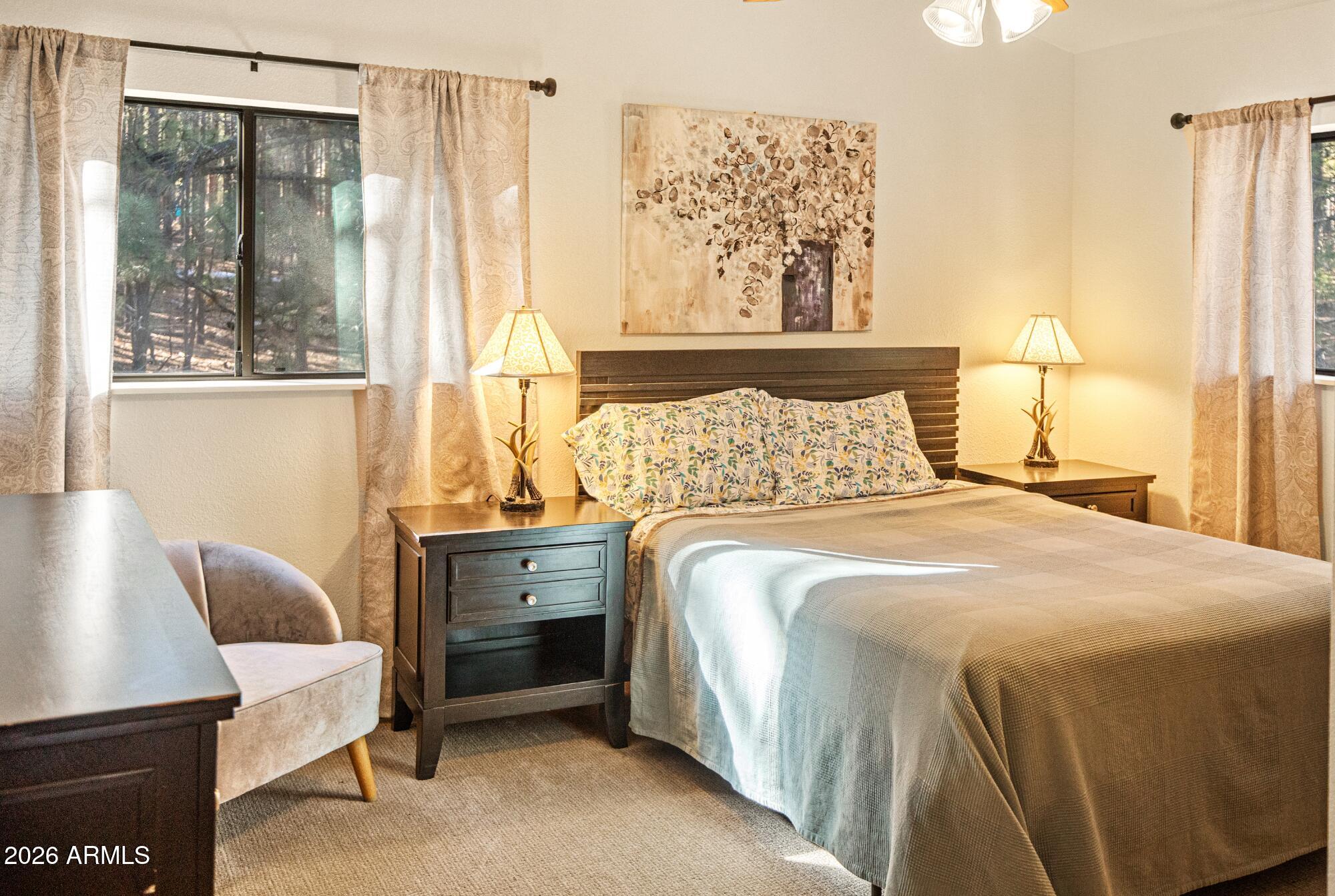 628 Trout Springs Road Forest Lakes, AZ 85931 - Photo 20 of 44 a bedroom with a bed and a window