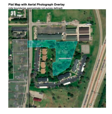 Plat Map with Aerial Photograph Overlay