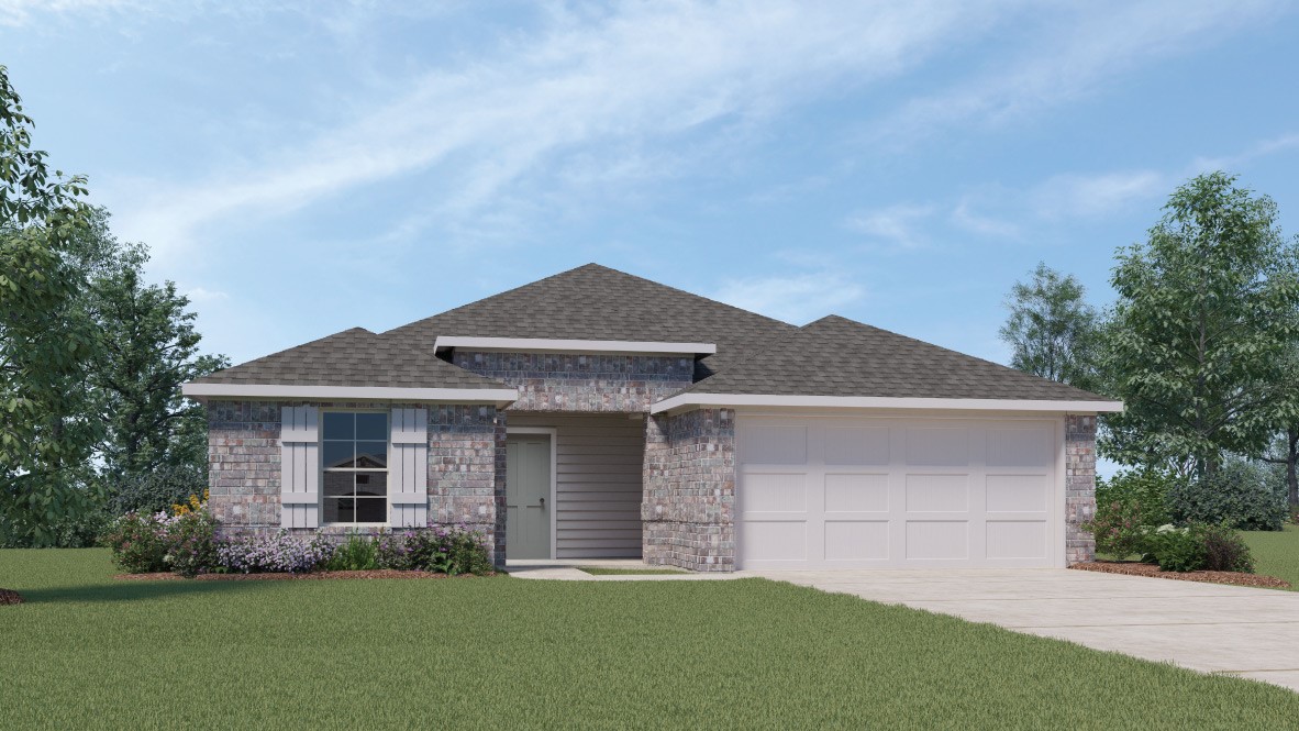 829 Margay Loop Seguin, TX 78155 - Photo 1 of 1 a front view of a house with a garden and yard