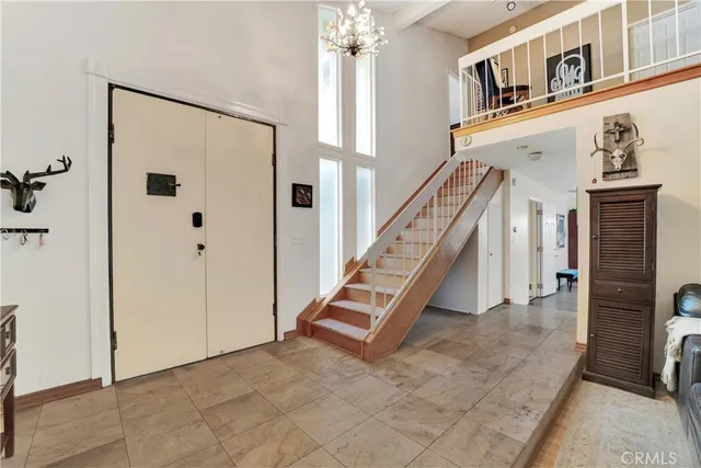 a view of an entryway with staircase