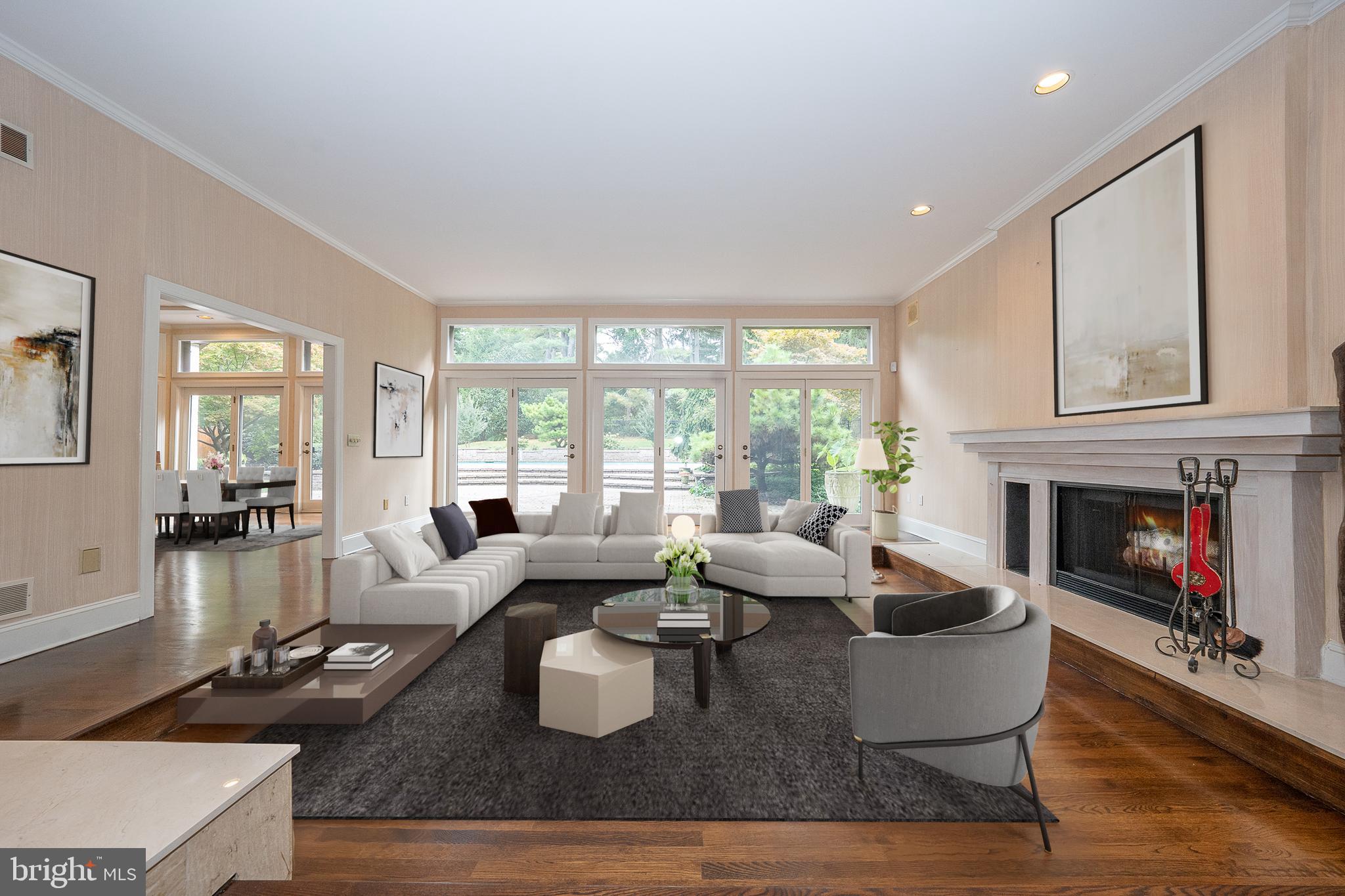 1405 Spring Mill Road Gladwyne, PA 19035 - Photo 17 of 54 Virtually Staged Living Room