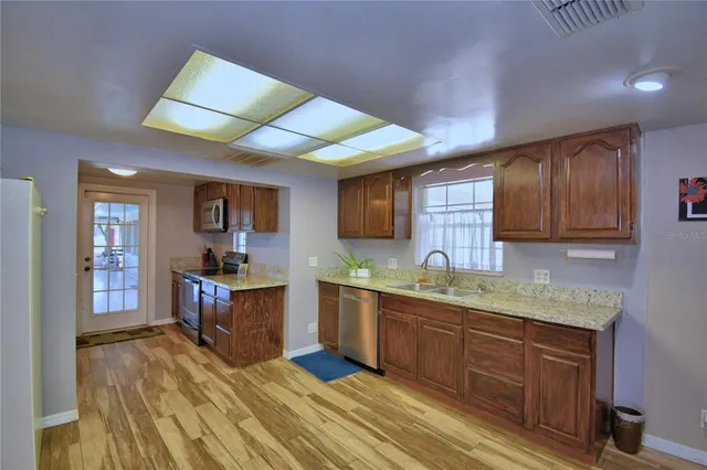 a living room with furniture and a couch