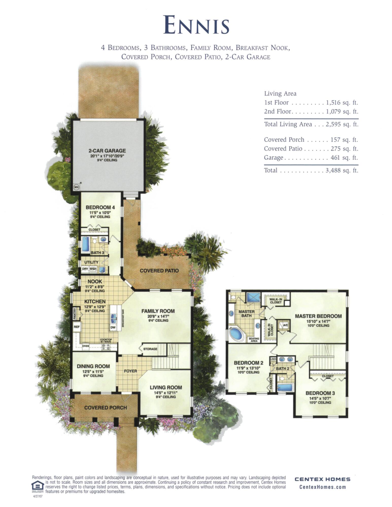147 Killarney Court Jupiter, FL 33458 - Photo 68 of 68 Ennis Floor plan