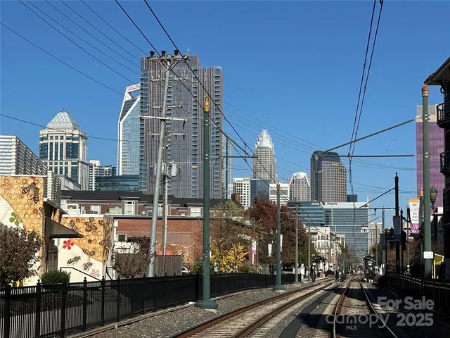 a view of a city from a balcony