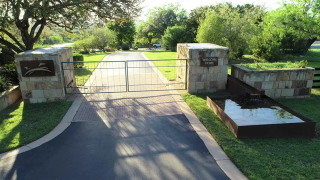 a view of swimming pool with yard