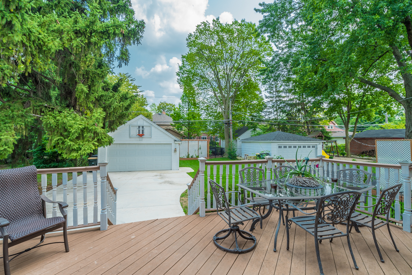 117 Elmore Street Park Ridge, IL 60068 - Photo 28 of 31 a view of a deck with furniture and trees
