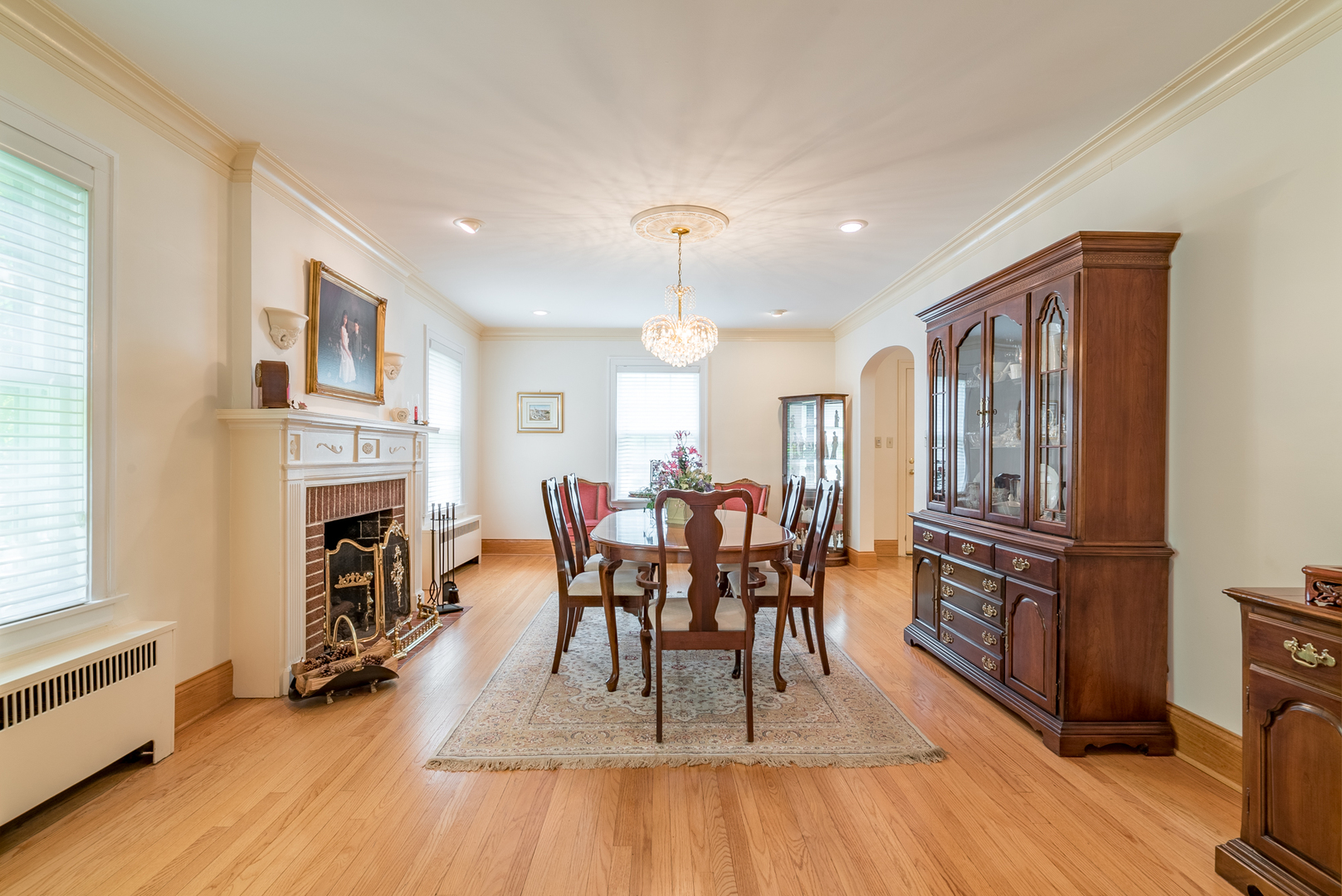 117 Elmore Street Park Ridge, IL 60068 - Photo 10 of 31 a view of a livingroom with furniture fireplace and wooden floor