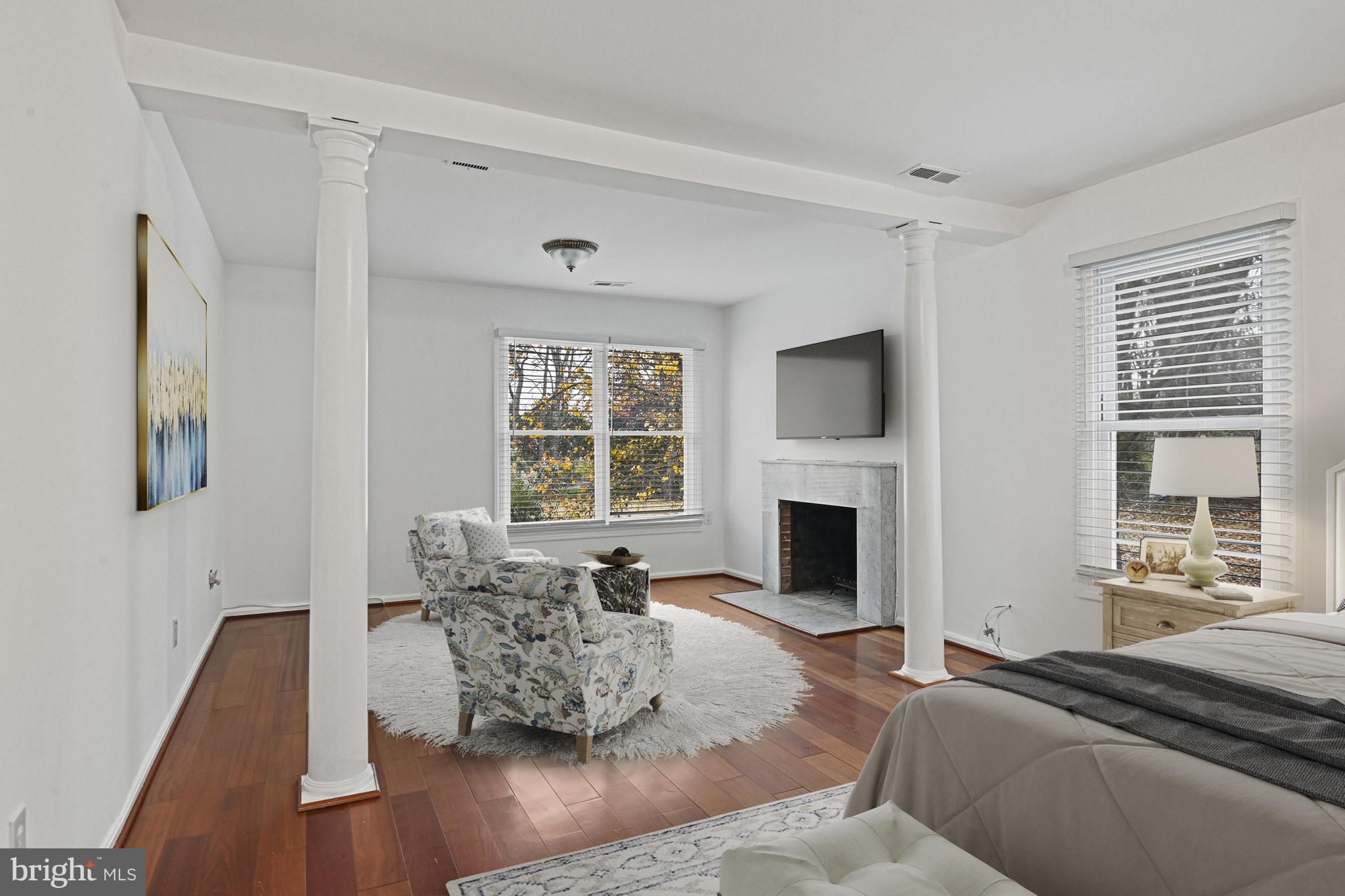 355 Springvale Road Great Falls, VA 22066 - Photo 21 of 44 a living room with furniture and a fireplace