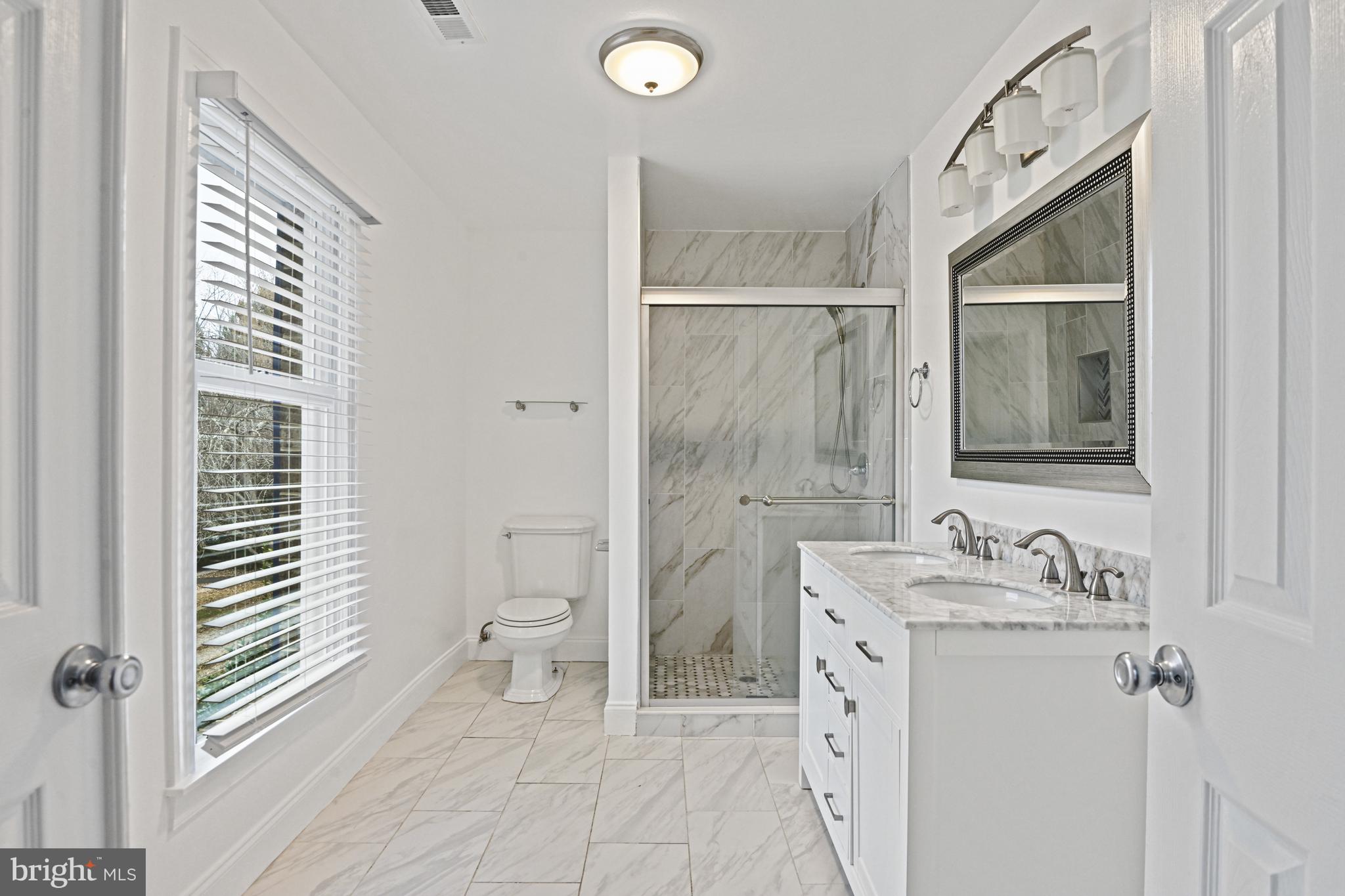 355 Springvale Road Great Falls, VA 22066 - Photo 23 of 44 a bathroom with a sink a toilet and shower