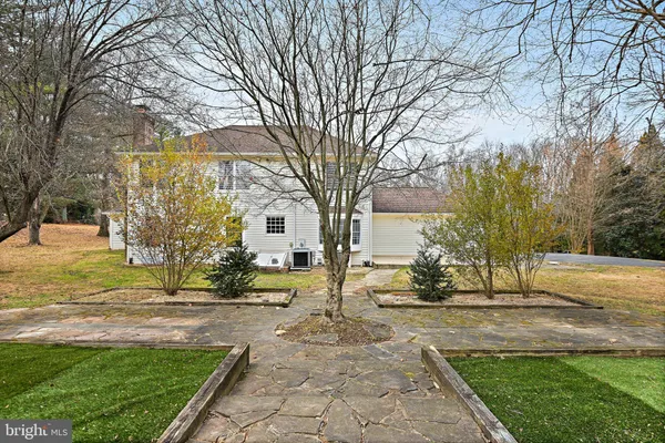 a view of yard with trees