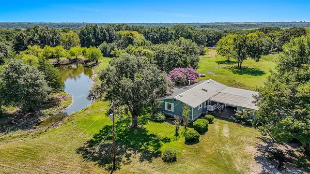 a view of a lake with a mountain in the back