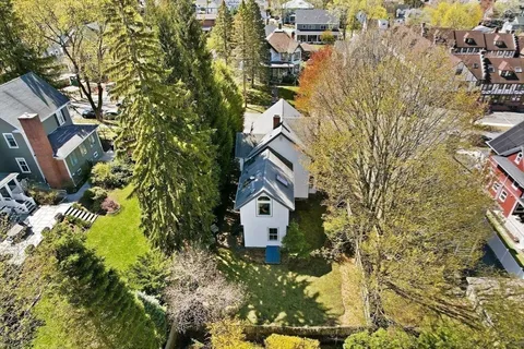 an aerial view of a city