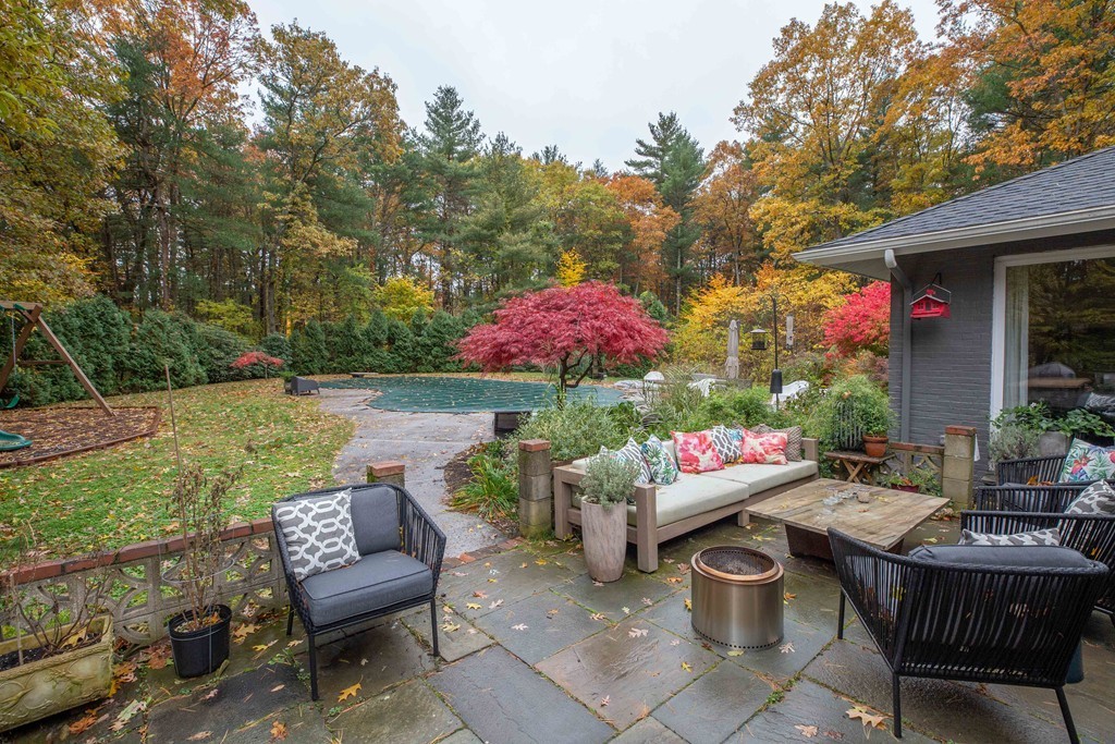 140 Whiting Street Hingham, MA 02043 - Photo 21 of 25 a view of a patio with couches table and chairs and potted plants