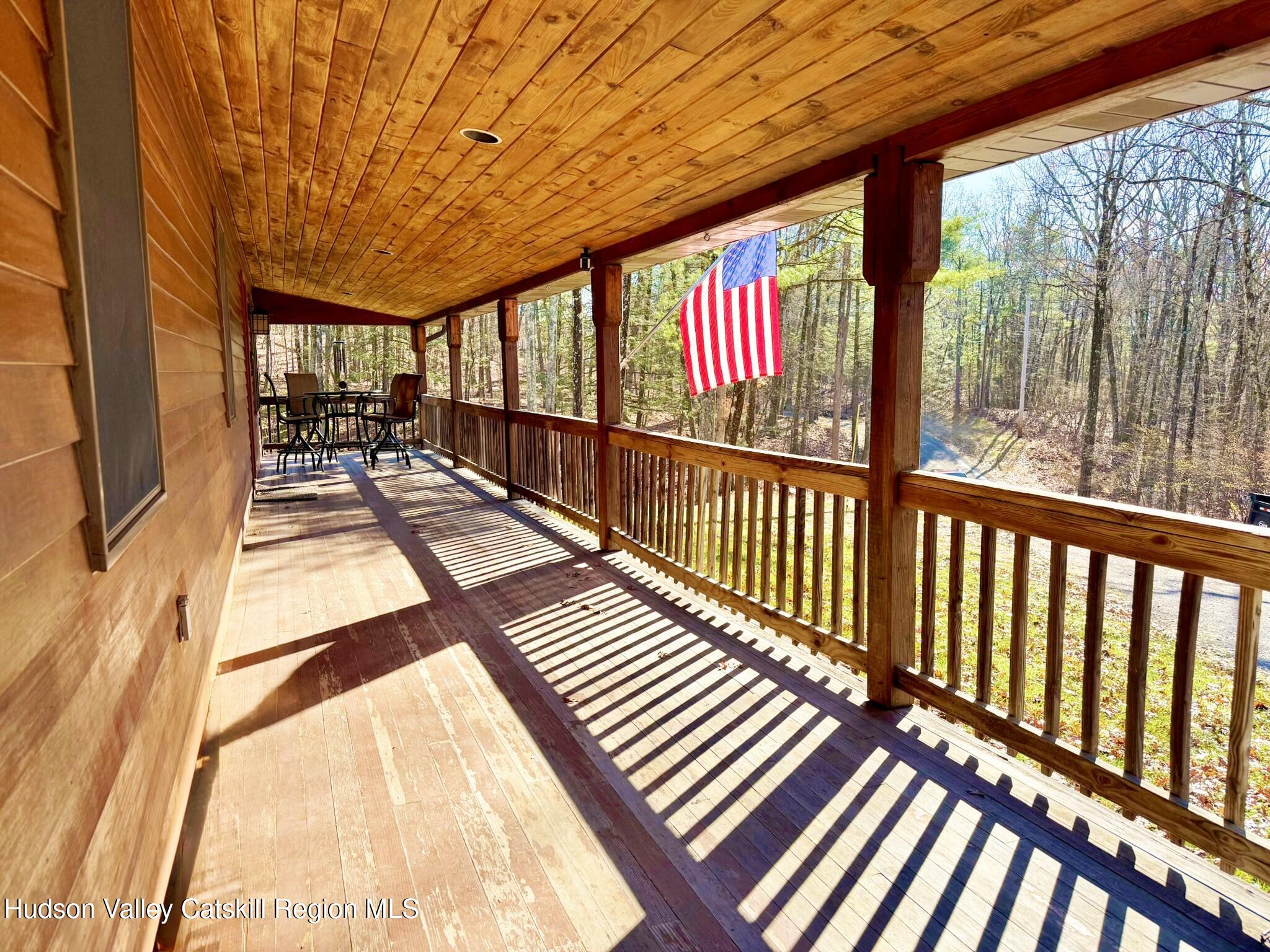 485 Potic Mountain Road Catskill, NY 12414 - Photo 28 of 46 a view of balcony with wooden floor