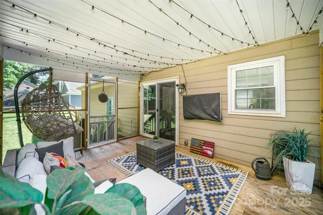 a outdoor space with furniture