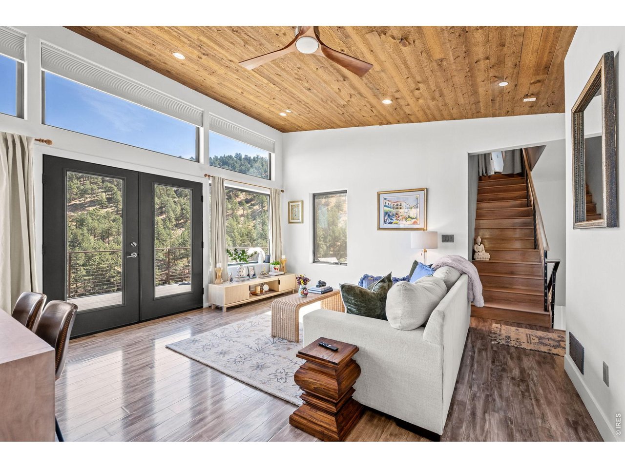 865 North Cedar Brook Road Boulder, CO 80304 - Photo 6 of 49 a living room with furniture and large windows