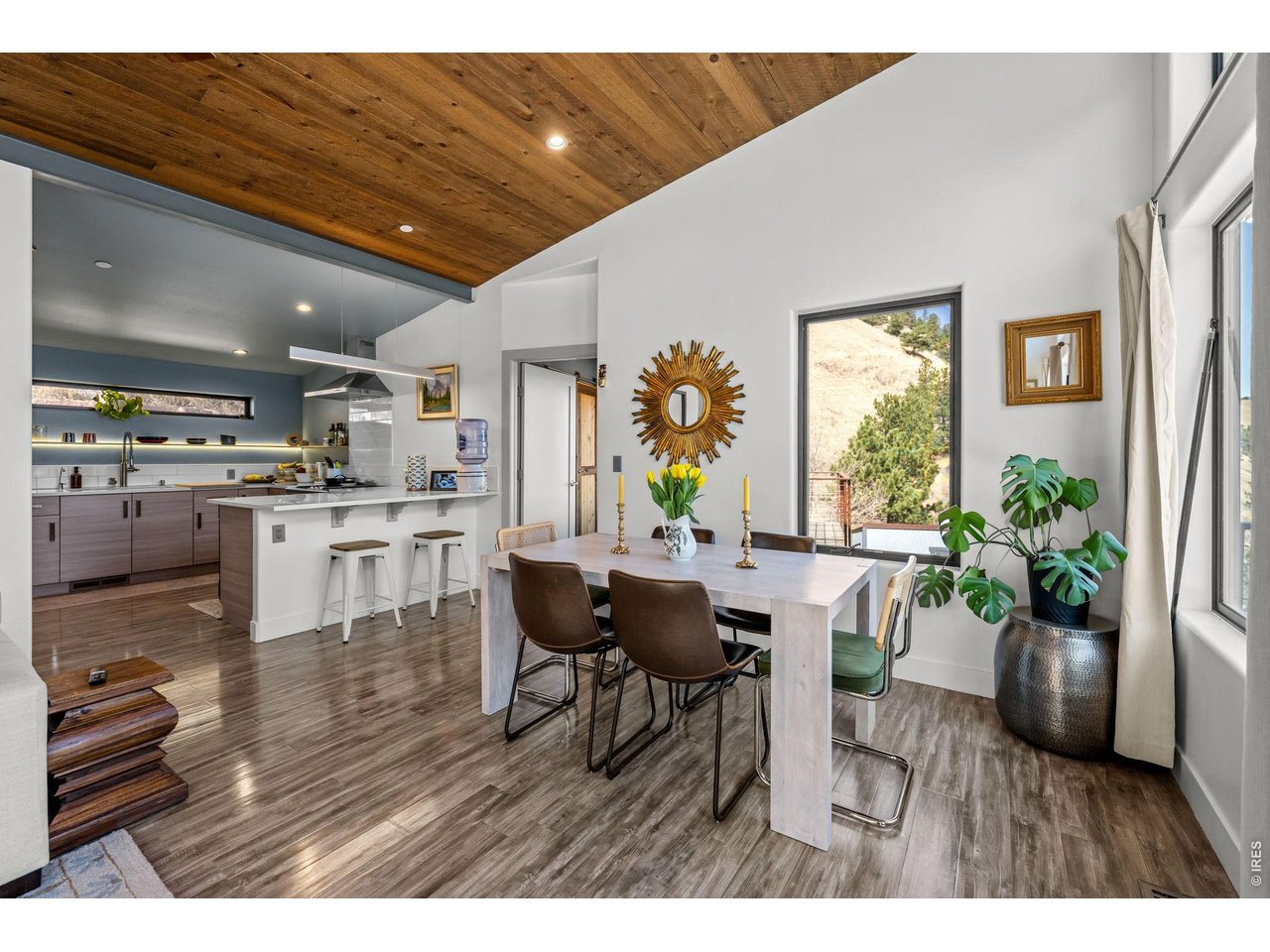 865 North Cedar Brook Road Boulder, CO 80304 - Photo 10 of 49 a view of a dining room with furniture and a potted plant