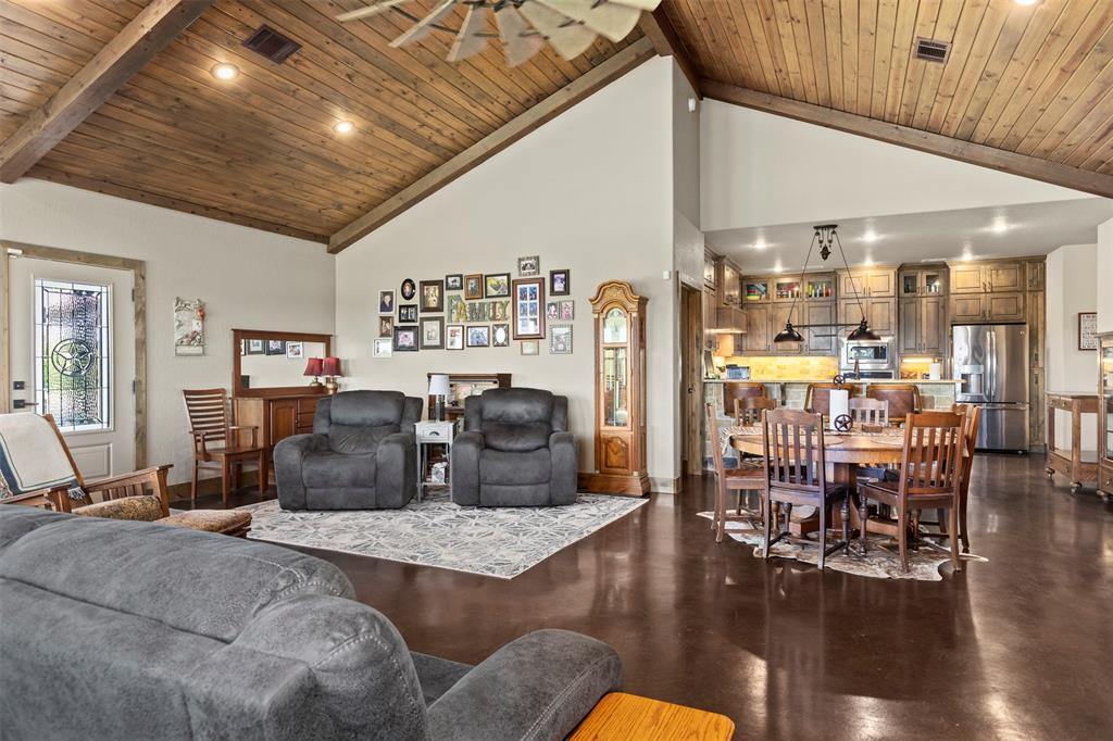 5555 Wright Road Sherman, TX 75092 - Photo 12 of 40 a living room with lots of furniture and kitchen view