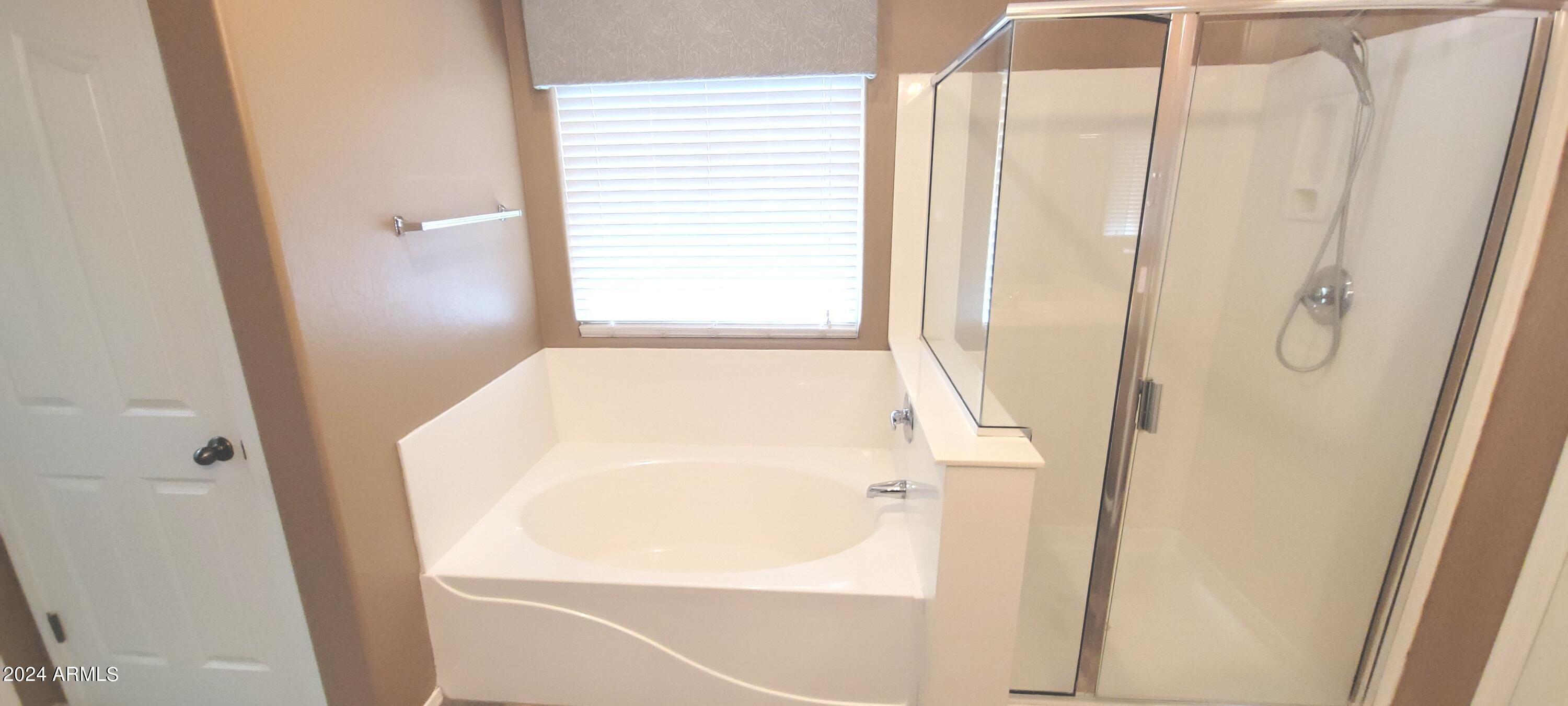 11537 East Sebring Avenue Mesa, AZ 85212 - Photo 16 of 24 a bathroom with a bathtub and a shower