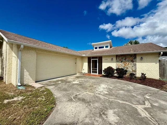 a view of a house with a patio