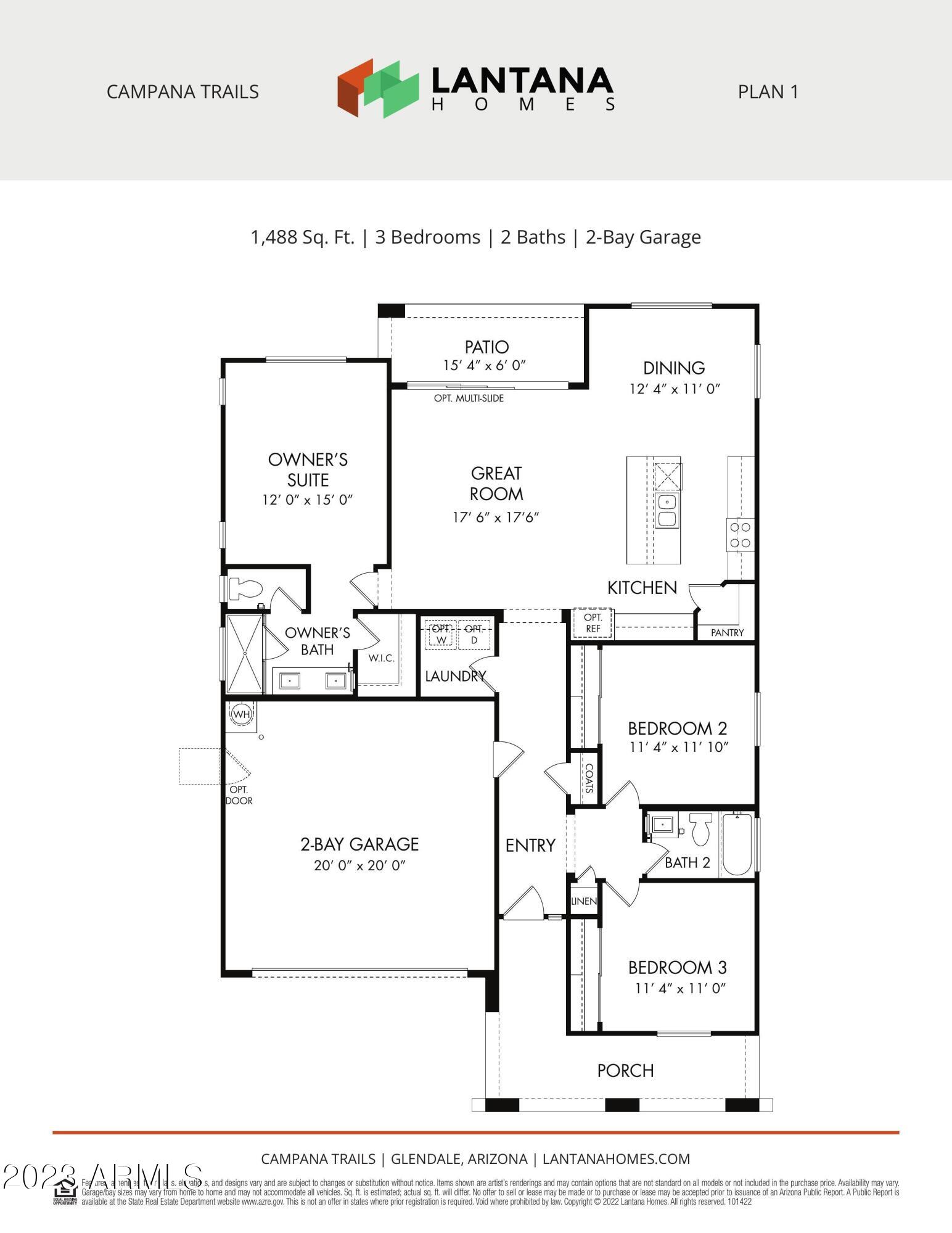 6608 West Trailside Drive Glendale, AZ 85308 - Photo 3 of 3 Plan_1_Floorplan_Campana_Trails_8x11 (3)
