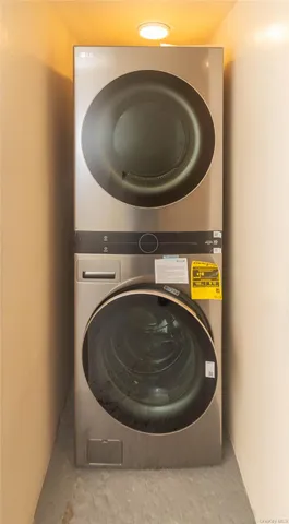 a utility room with a washer and dryer