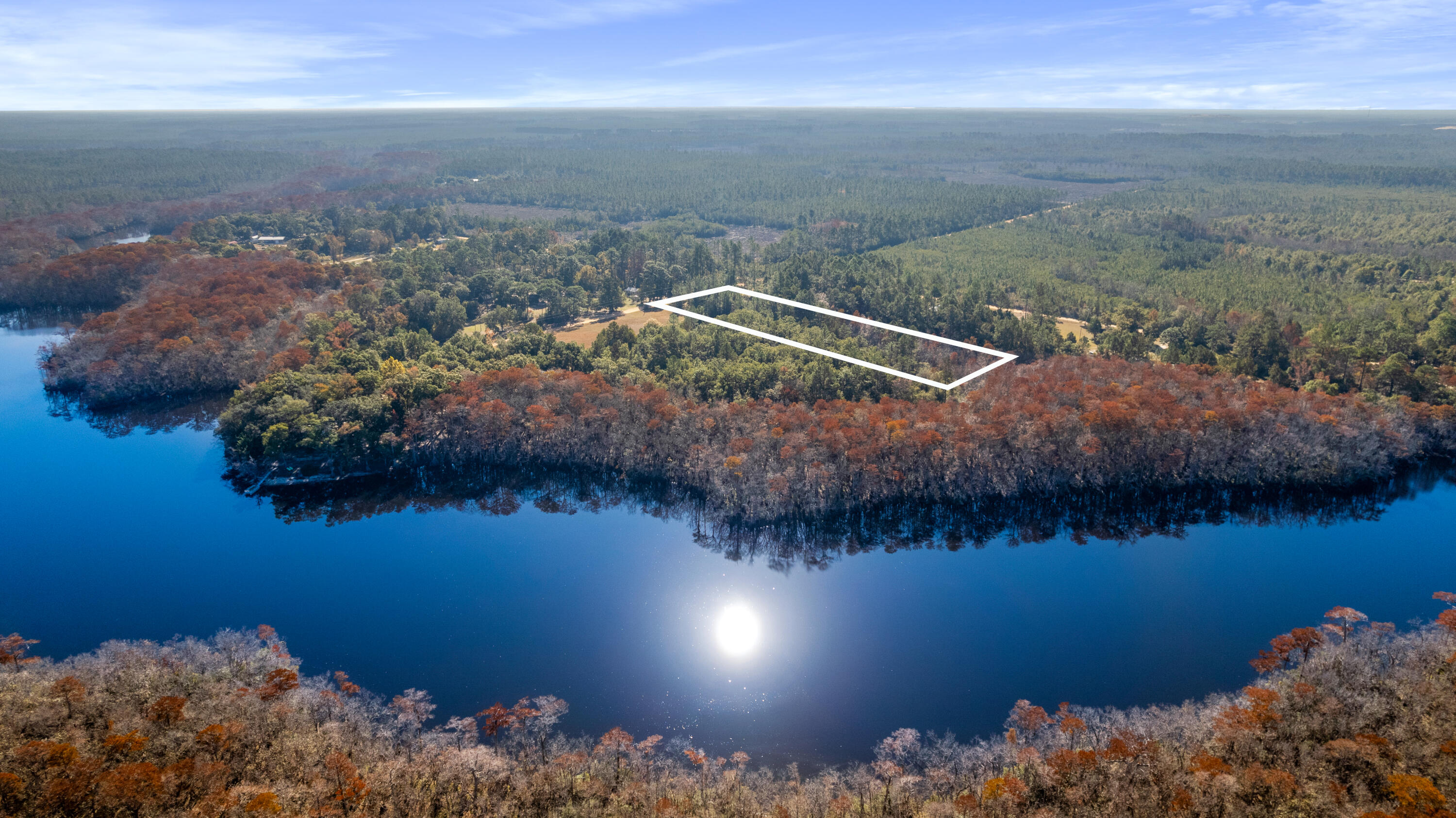 Lot B Anderson Road Ebro, FL 32437 - Photo 7 of 8 a view of a lake in middle of forest