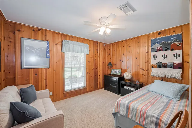 a view of a storage room with furniture