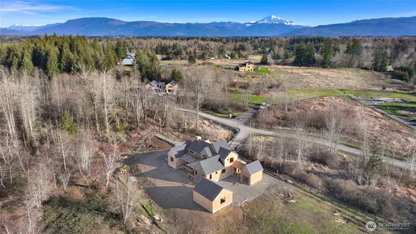 a view of a city with sunset view