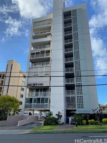 a front view of a building