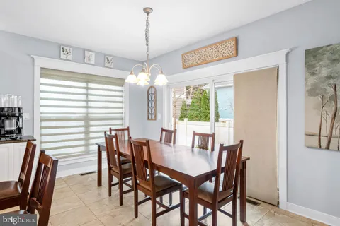 a kitchen with stainless steel appliances granite countertop a sink a kitchen island a stove and a dining table with the kitchen view