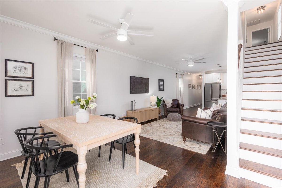 175 B Rural Avenue Nashville, TN 37209 - Photo 4 of 26 a view of a dining room with furniture and wooden floor