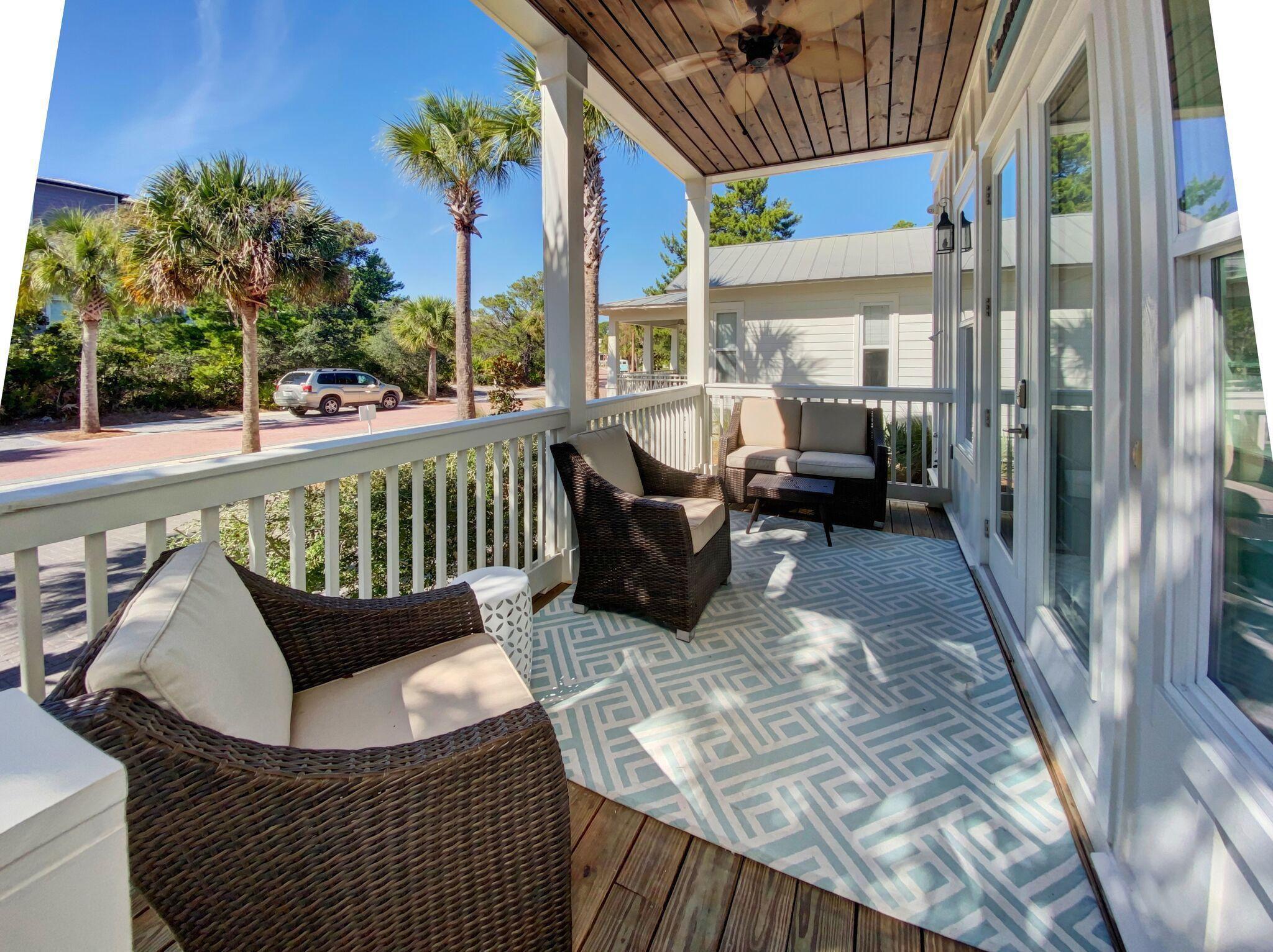 158 East Blue Crab Loop Inlet Beach, FL 32461 - Photo 3 of 43 a view of balcony with couch and chairs