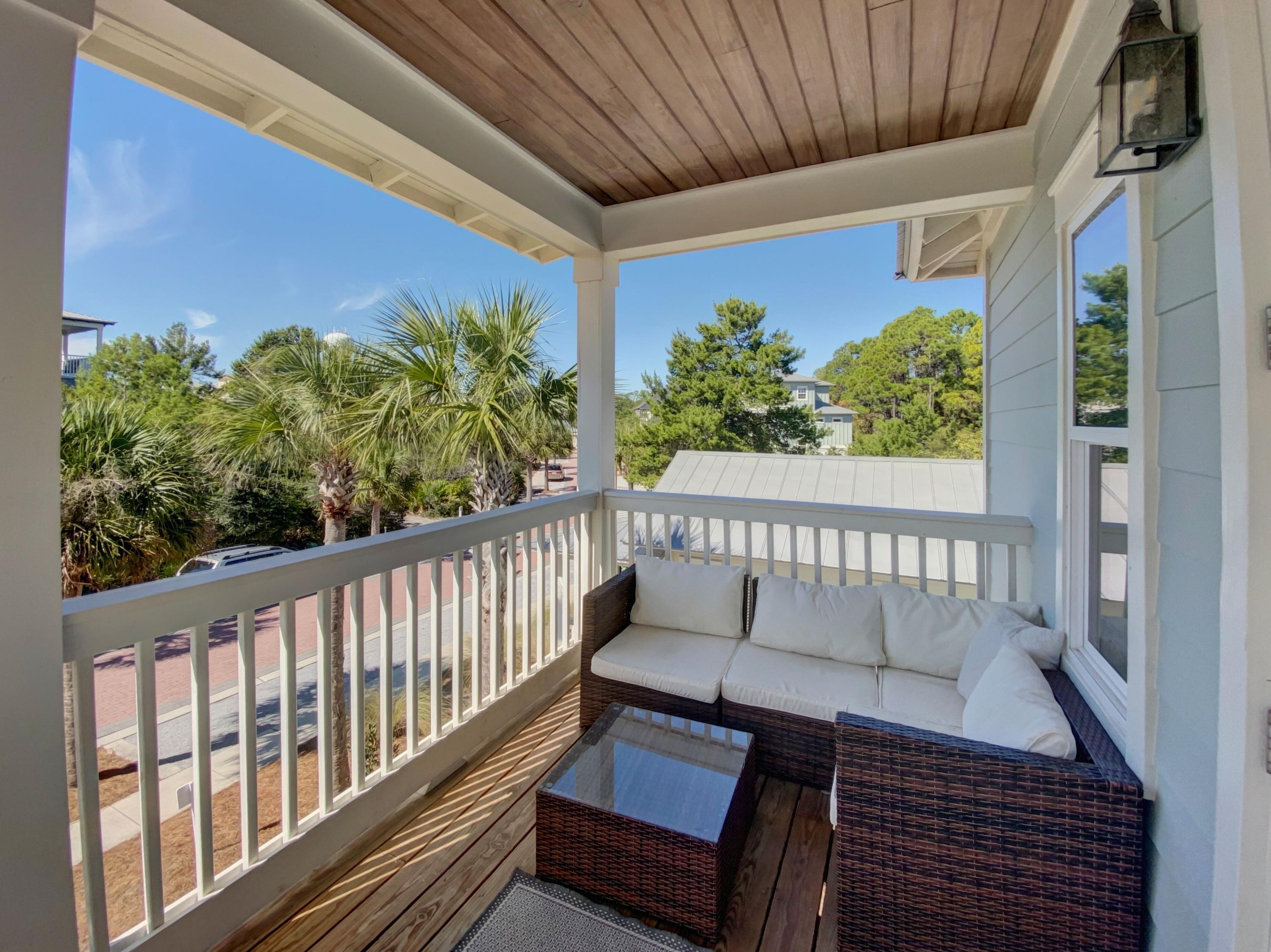 158 East Blue Crab Loop Inlet Beach, FL 32461 - Photo 33 of 43 a view of balcony with wooden floor