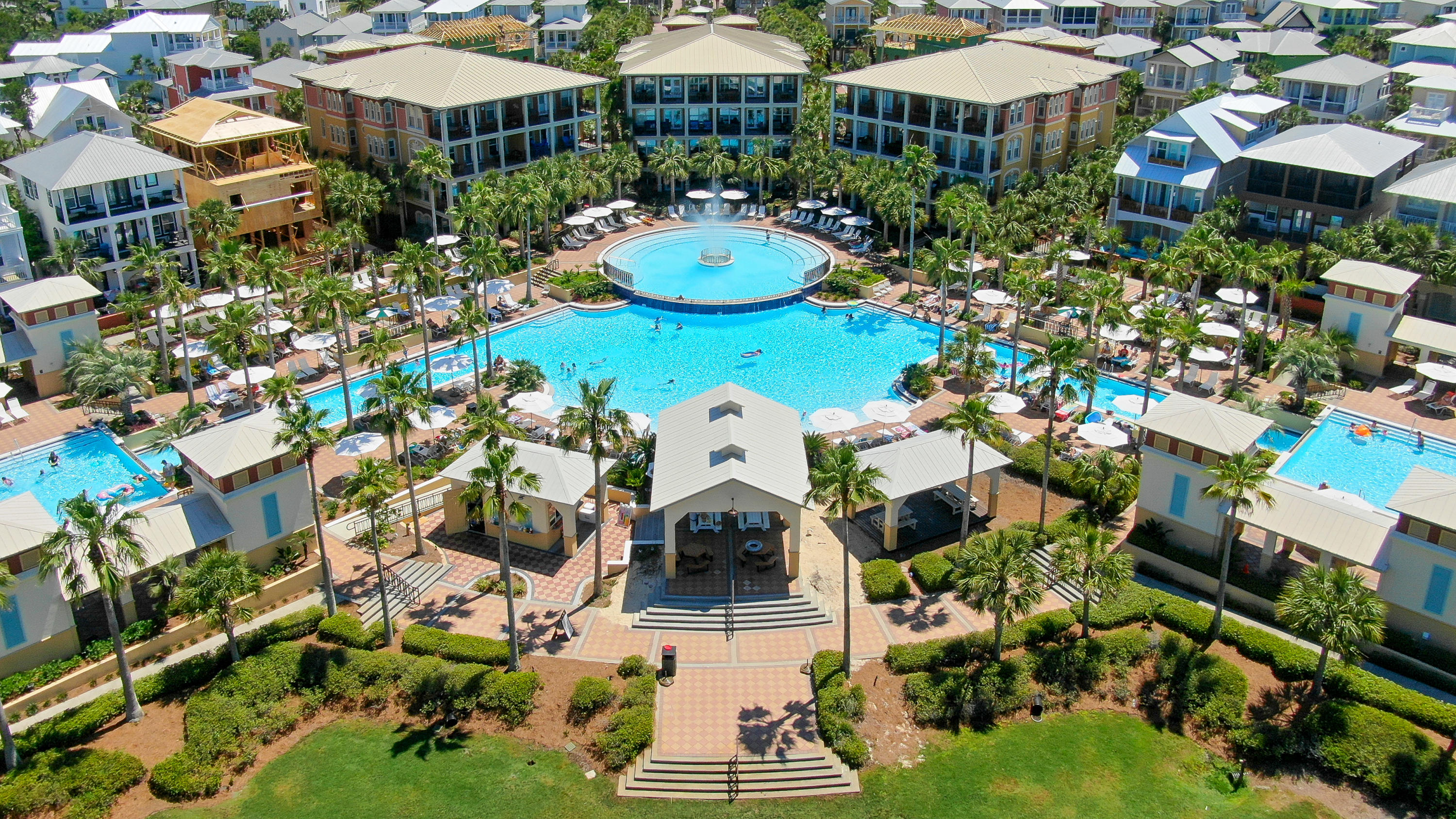 158 East Blue Crab Loop Inlet Beach, FL 32461 - Photo 42 of 43 an aerial view of multiple houses with a yard