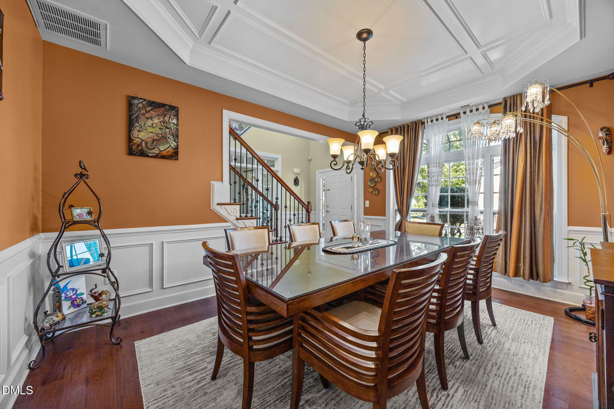 112 Rapport Drive Cary, NC 27519 - Photo 27 of 72 a view of a dining room with furniture window and wooden floor