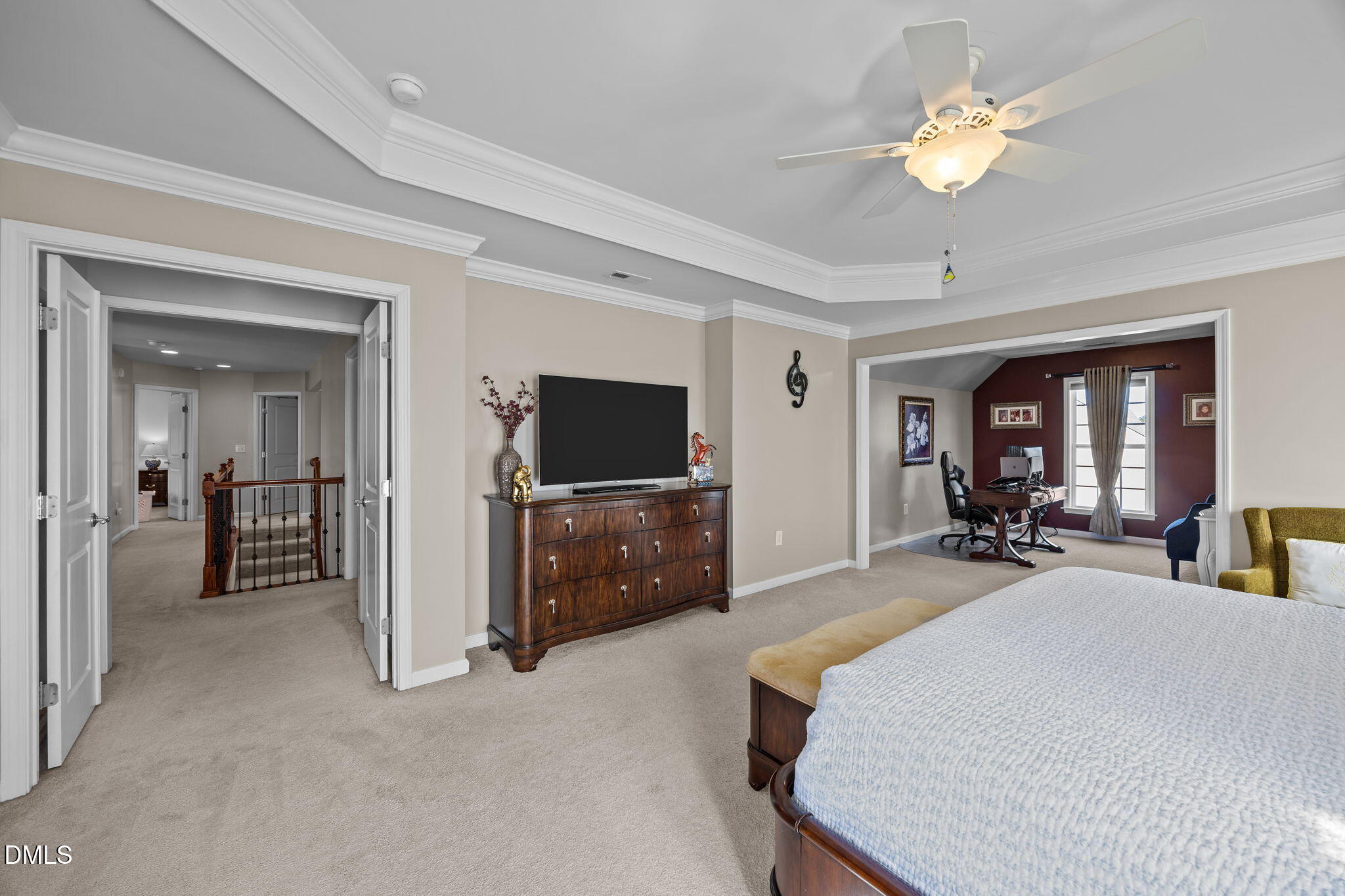 112 Rapport Drive Cary, NC 27519 - Photo 51 of 72 a view of a livingroom with furniture and a flat screen tv