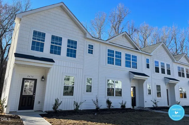 a view of a house with a small space